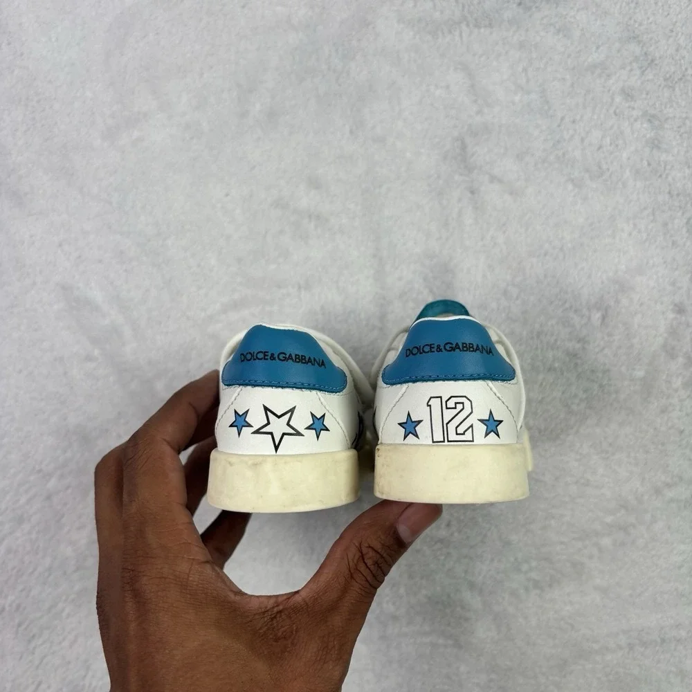 Dolce & Gabbana White & Blue Royals Kids Boys Trainers 20 Size 5C